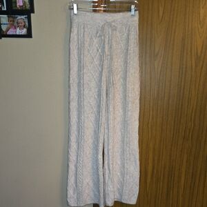 Altar'd State Cream Wide Leg Knit Pants